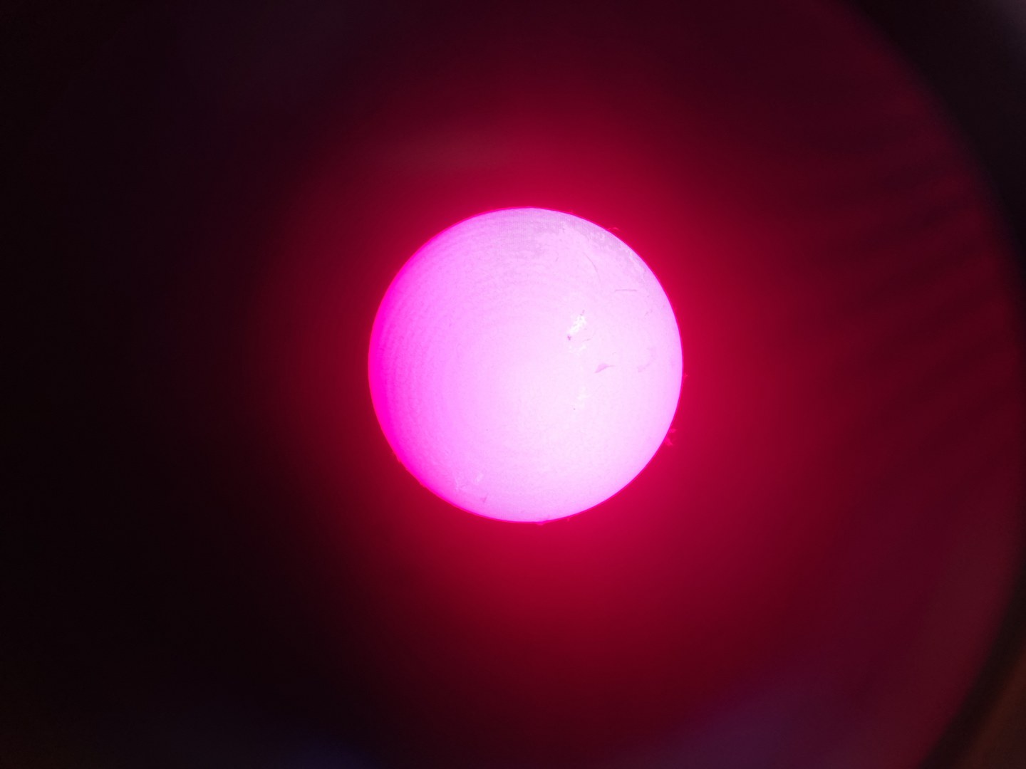 Blick durch das Sonnenteleskop