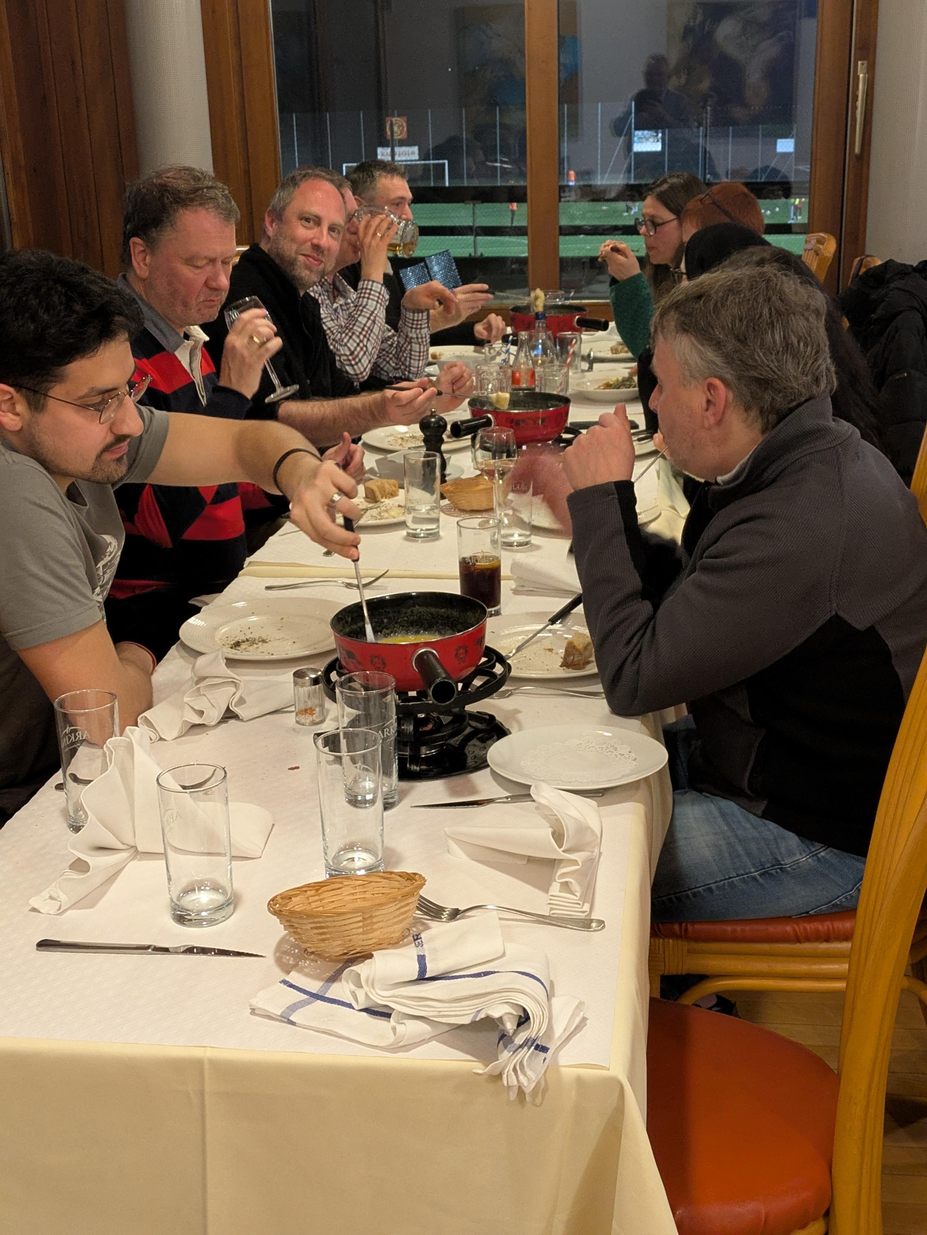 Gemeinsames Abendessen am ersten Abend