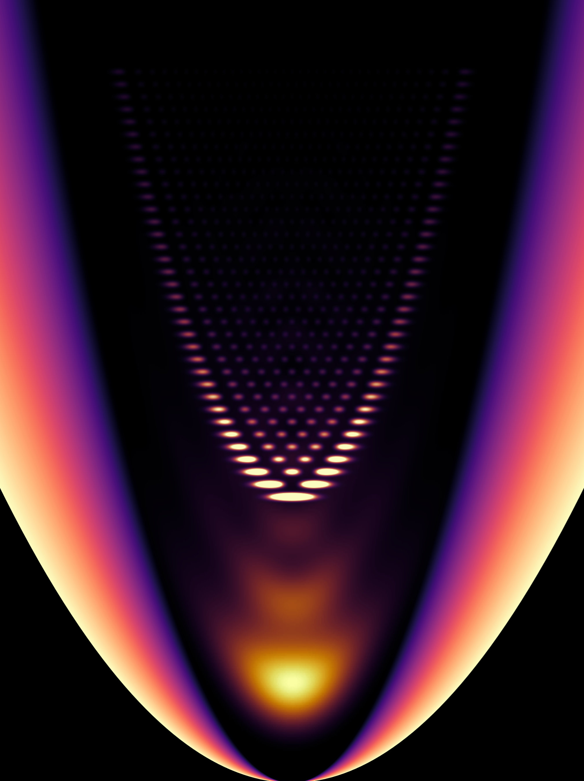 Durch die auf den Spiegel aufgebrachten Polymere wird das Photonengas in eine Parabel aus Licht gesperrt. Je enger diese Parabel, desto eindimensionaler verhält sich das Gas.