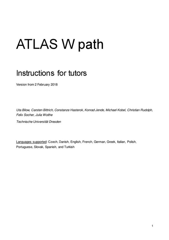 Guide ATLAS W Path 2018