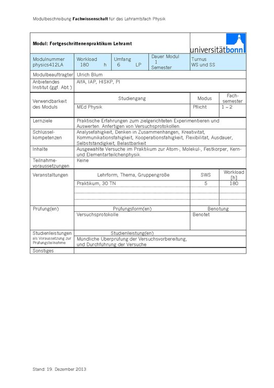 Modulhandbuch MLA PO 2011