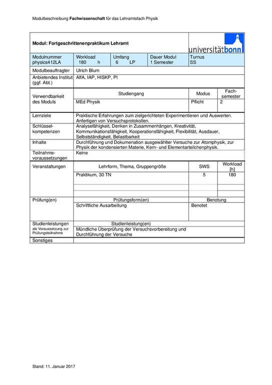 Modulhandbuch MLA PO 2017