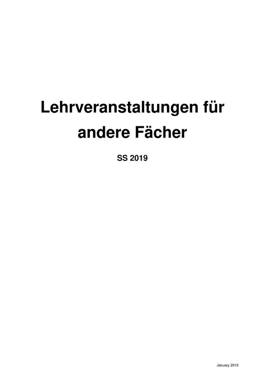 MHB Andere Fächer