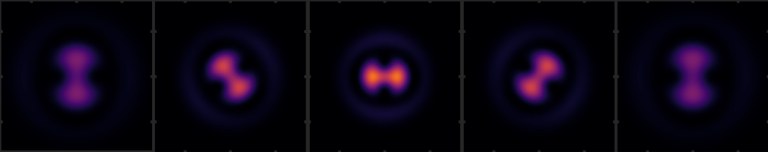 The image of an atom produced by a quantum gas microscope