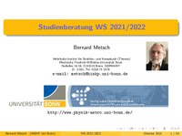 Folien zur Studienberatung BSc. (WS 2021 / 2022)