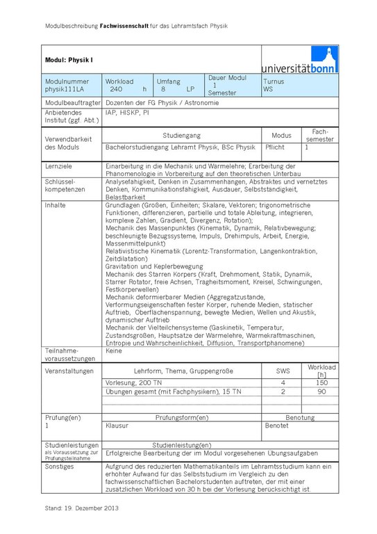 BSc Modulhandbuch 2011